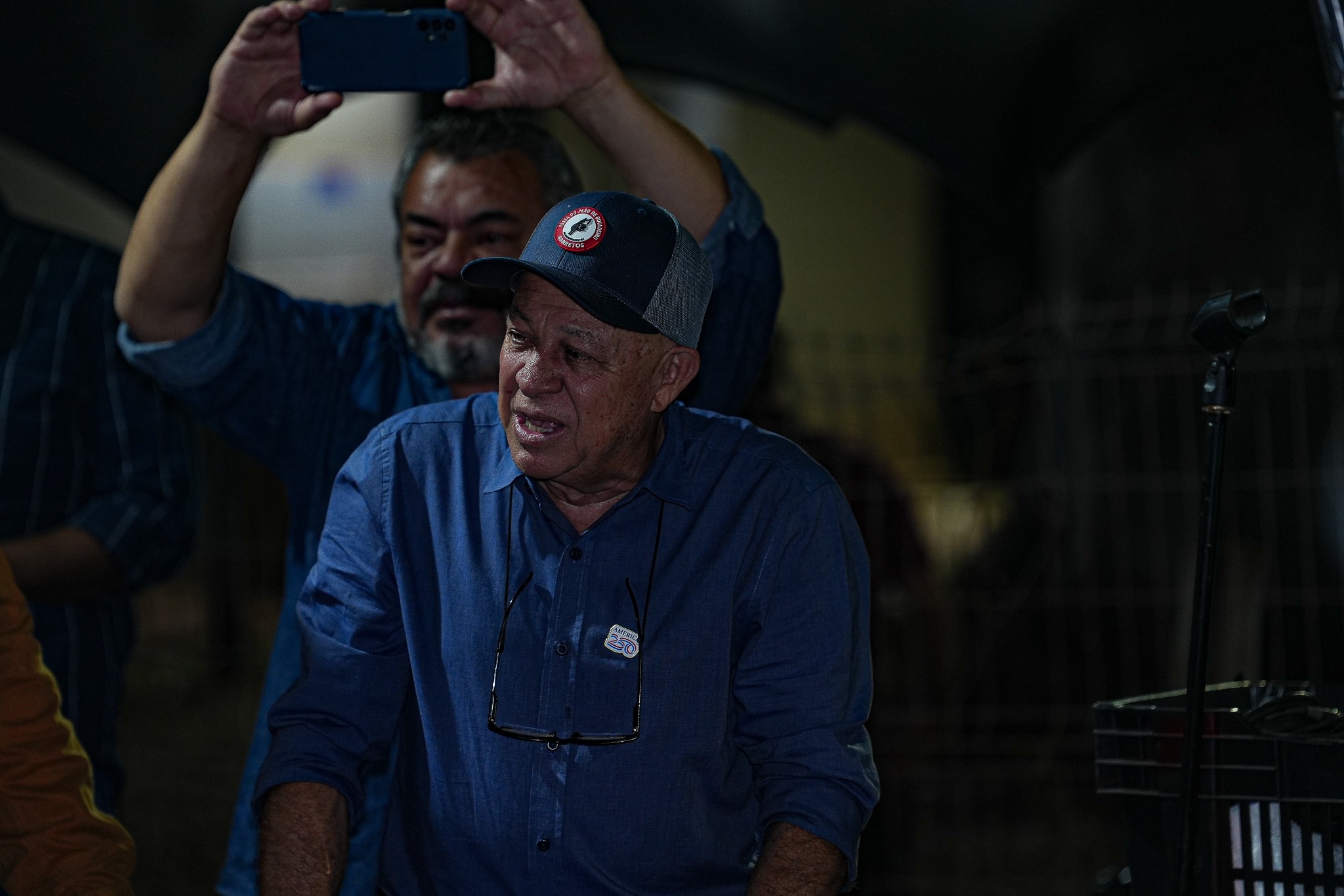 Jerônimo Luiz Muzeti, o Jerominho, durante a inauguração do Espaço Beto Bampa